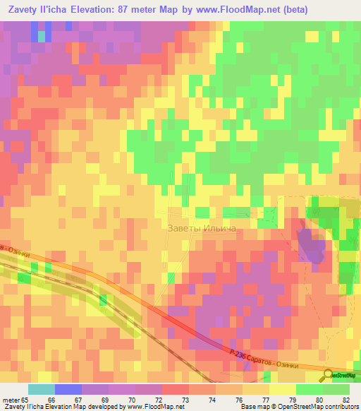 Zavety Il'icha,Russia Elevation Map