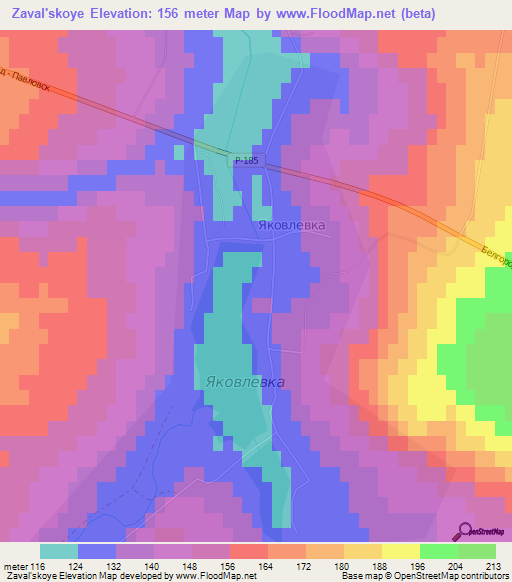 Zaval'skoye,Russia Elevation Map