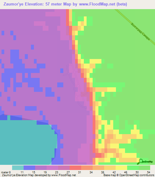 Zaumor'ye,Russia Elevation Map