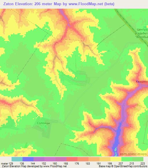 Zaton,Russia Elevation Map