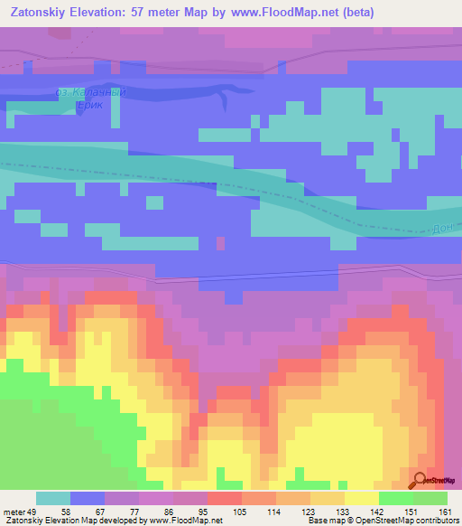 Zatonskiy,Russia Elevation Map