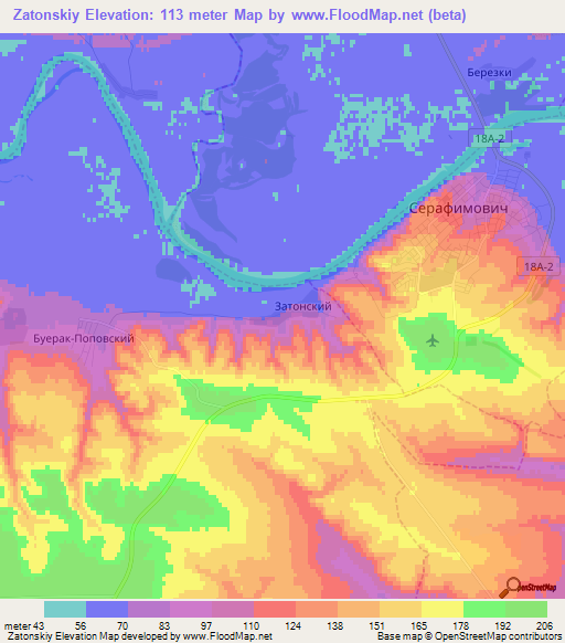 Zatonskiy,Russia Elevation Map