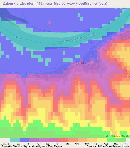 Zatonskiy,Russia Elevation Map