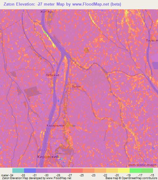 Zaton,Russia Elevation Map