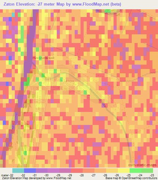 Zaton,Russia Elevation Map