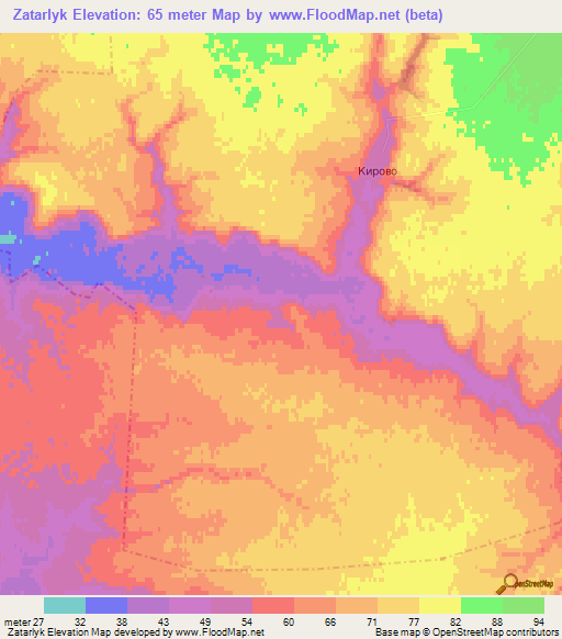 Zatarlyk,Russia Elevation Map