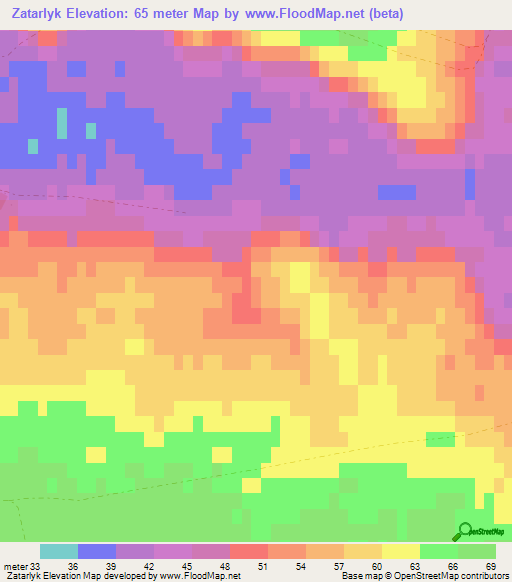 Zatarlyk,Russia Elevation Map