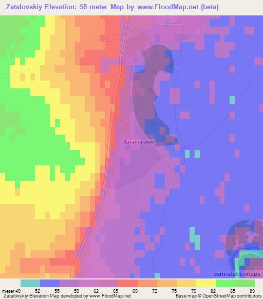 Zatalovskiy,Russia Elevation Map