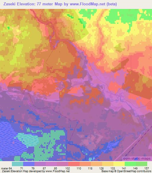 Zaseki,Russia Elevation Map