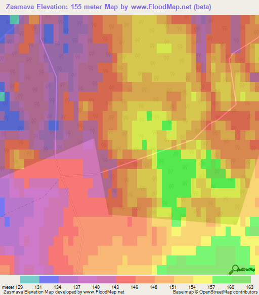 Zasmava,Russia Elevation Map