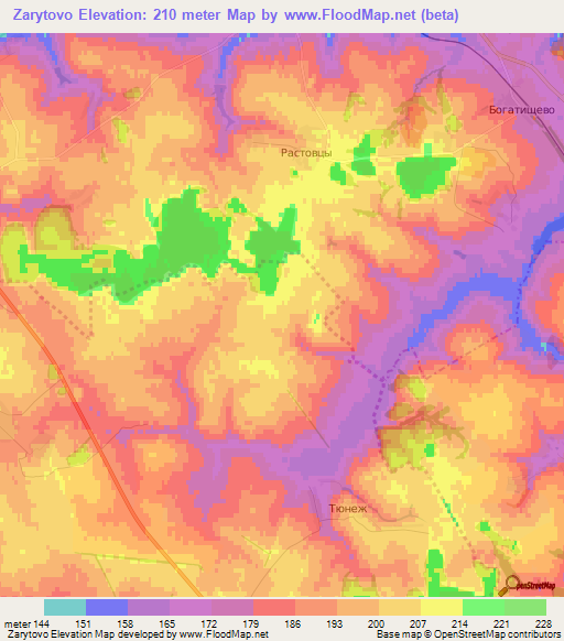 Zarytovo,Russia Elevation Map