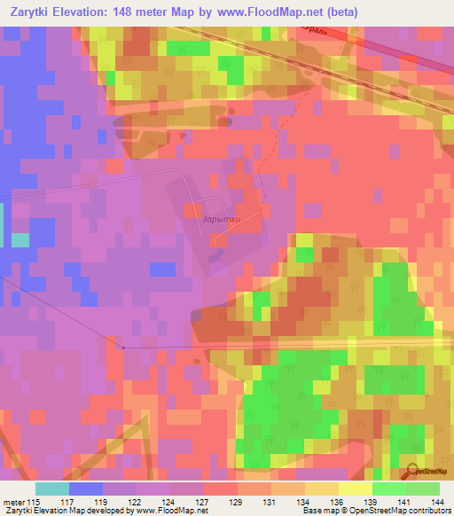 Zarytki,Russia Elevation Map