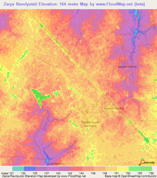 Zarya Revolyutsii,Russia Elevation Map