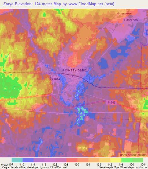 Zarya,Russia Elevation Map