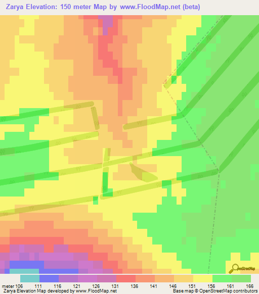 Zarya,Russia Elevation Map