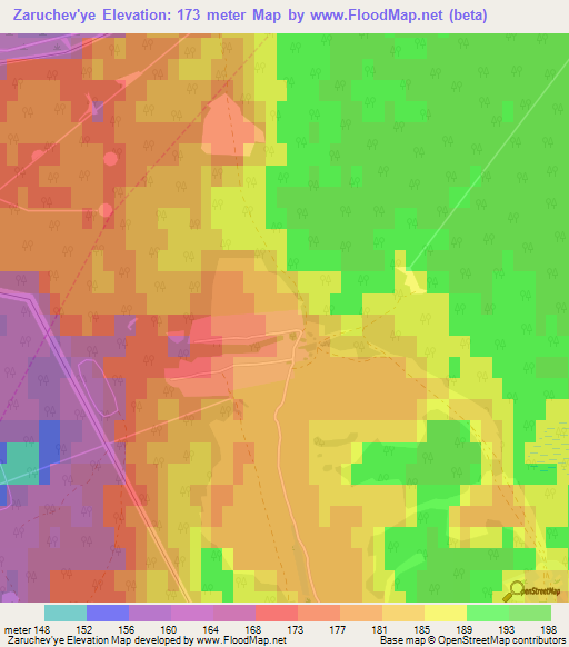 Zaruchev'ye,Russia Elevation Map