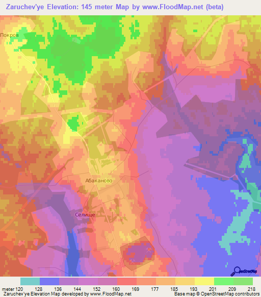 Zaruchev'ye,Russia Elevation Map