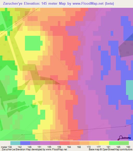 Zaruchev'ye,Russia Elevation Map