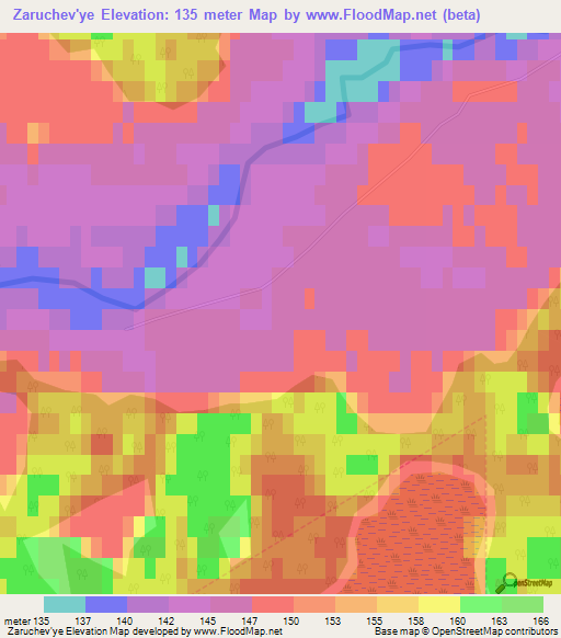 Zaruchev'ye,Russia Elevation Map