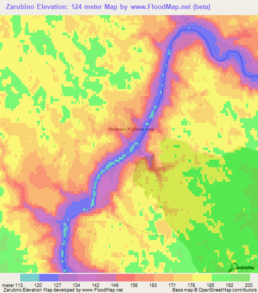 Zarubino,Russia Elevation Map