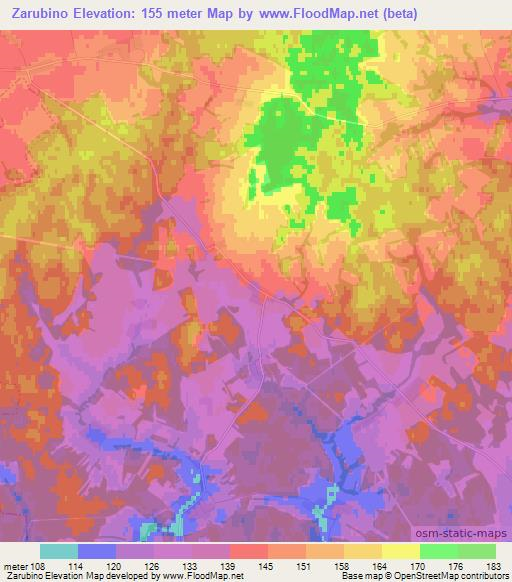 Zarubino,Russia Elevation Map