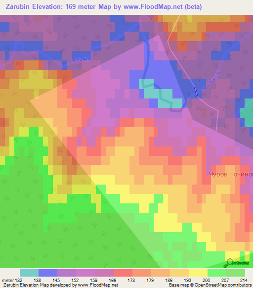 Zarubin,Russia Elevation Map