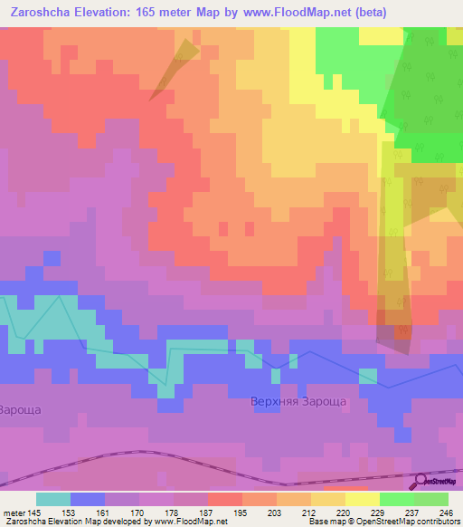 Zaroshcha,Russia Elevation Map