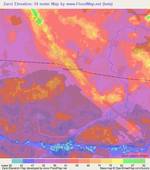 Zaroi,Russia Elevation Map