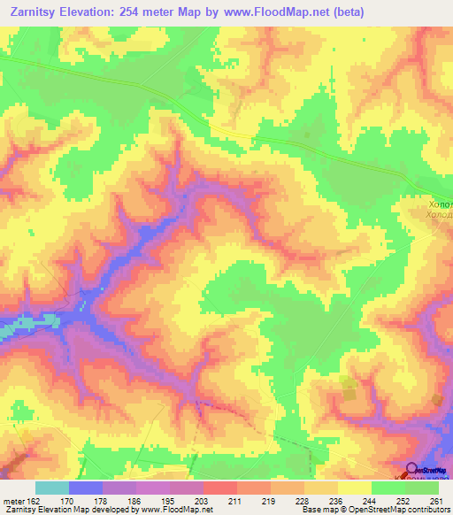 Zarnitsy,Russia Elevation Map