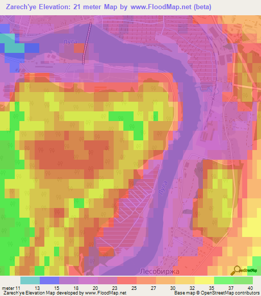 Zarech'ye,Russia Elevation Map