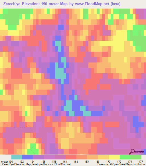 Zarech'ye,Russia Elevation Map