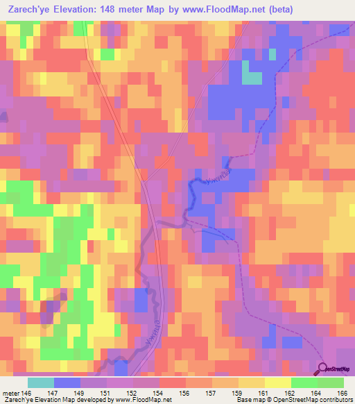 Zarech'ye,Russia Elevation Map