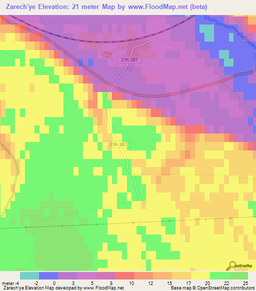 Zarech'ye,Russia Elevation Map