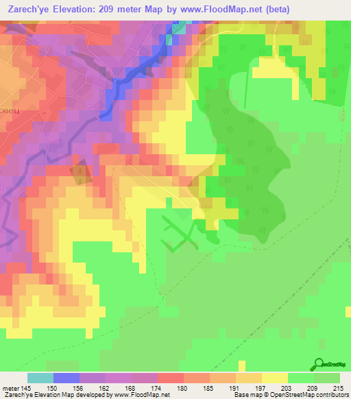 Zarech'ye,Russia Elevation Map