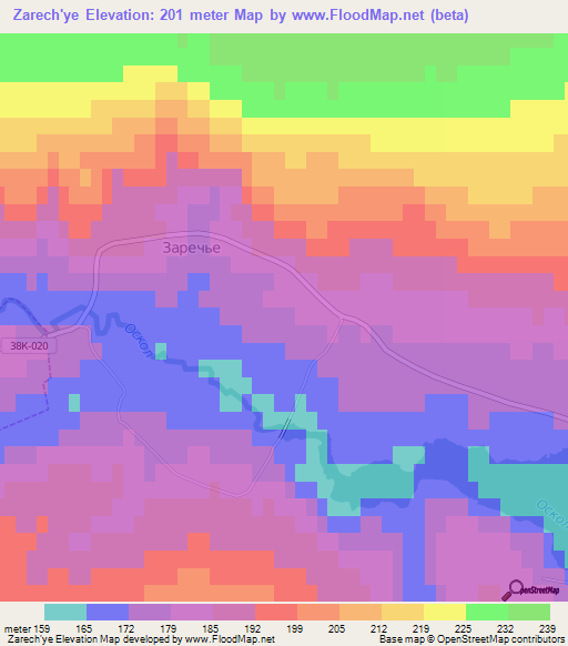 Zarech'ye,Russia Elevation Map