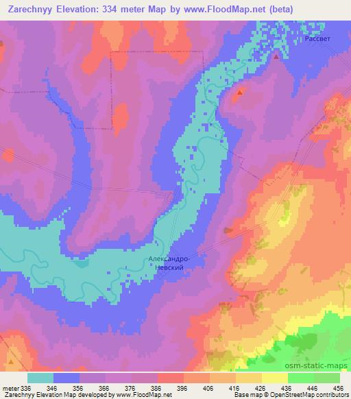 Zarechnyy,Russia Elevation Map