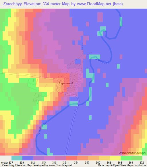 Zarechnyy,Russia Elevation Map