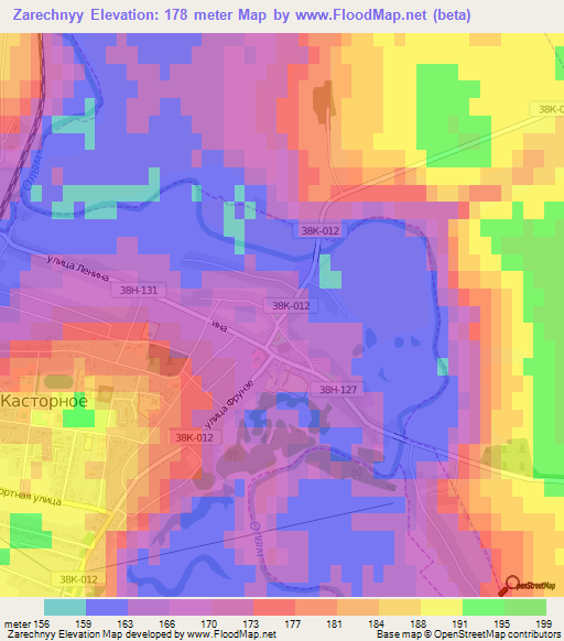 Zarechnyy,Russia Elevation Map