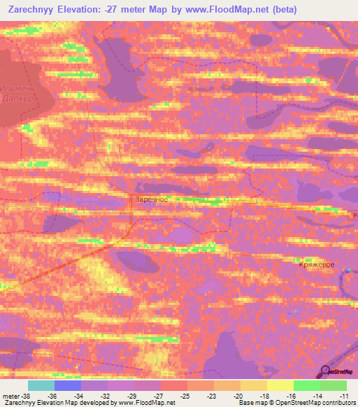 Zarechnyy,Russia Elevation Map