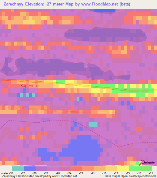 Zarechnyy,Russia Elevation Map