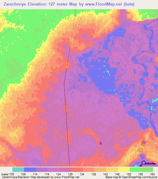 Zarechnoye,Russia Elevation Map