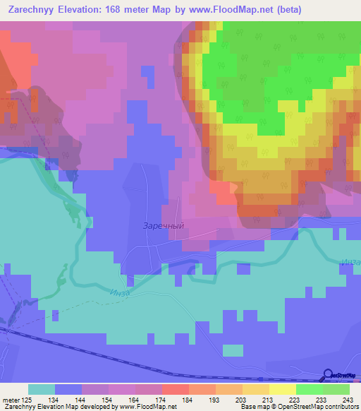 Zarechnyy,Russia Elevation Map