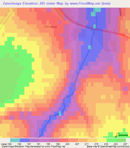 Zarechnaya,Russia Elevation Map