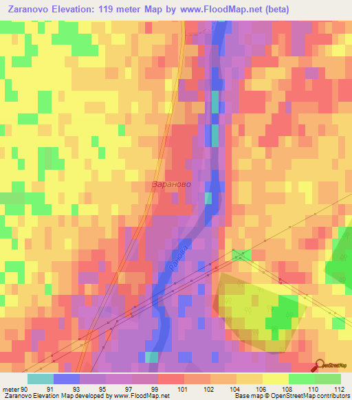 Zaranovo,Russia Elevation Map