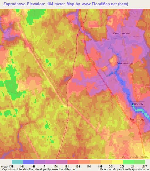 Zaprudnovo,Russia Elevation Map