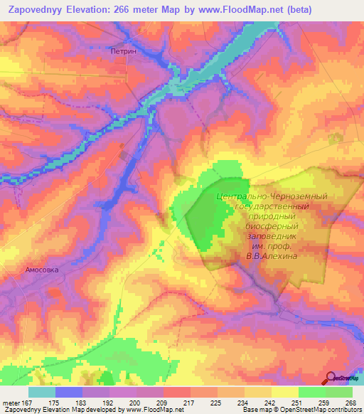 Zapovednyy,Russia Elevation Map