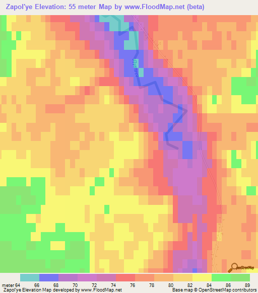 Zapol'ye,Russia Elevation Map