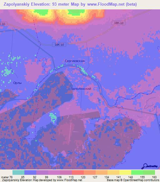 Zapolyanskiy,Russia Elevation Map