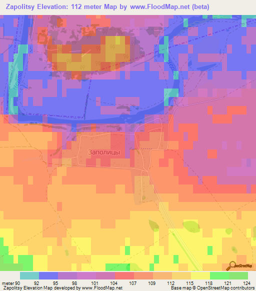 Zapolitsy,Russia Elevation Map