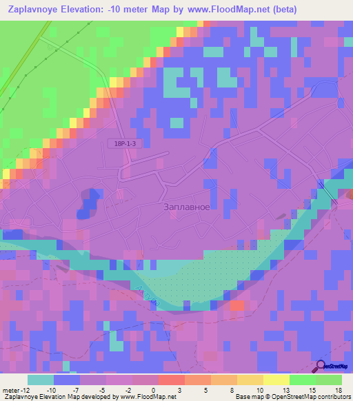 Zaplavnoye,Russia Elevation Map